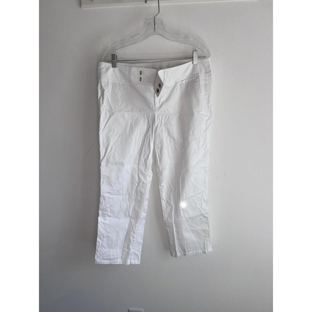 Lilly Pulitzer Palm Beach Fit White Cropped Pants Sz 12